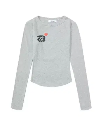 새상품 한국 aeae 긴팔 T셔츠 폴카 도트 프린트 그레이 M