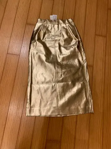미사용 골드 타이트 스커트
