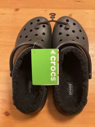 미사용 새상품 crocs 크로그 샌들 겨울용 안감 기모 27cm