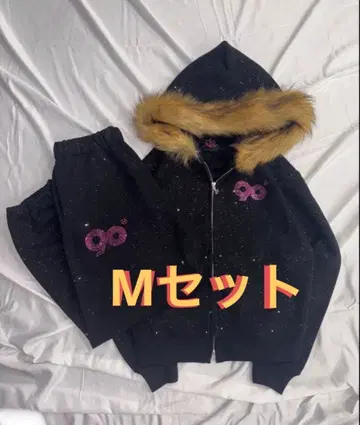 새상품 9090 girl 셋업 90 Logo Glitter M