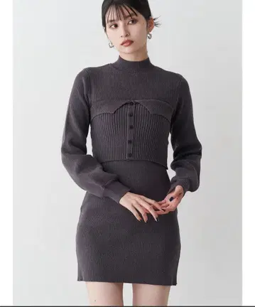 뷔스티에 도킹 미니 원피스