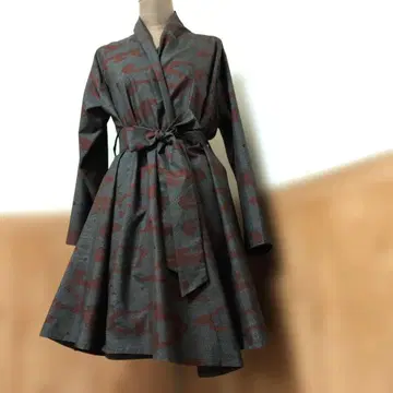 기모노 리메이크 플레어 코트 원피스 122 오시마 명주 90cm