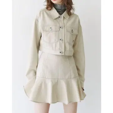 [택 포함 새상품] 멀티 WAY 트위드 미니 셋업 아이보리