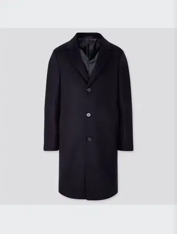 [ 새상품 ] UNIQLO 울 캐시미어 체스터 코트 네이비
