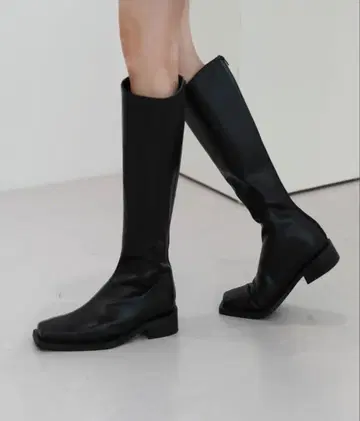 by muni:r 스퀘어 롱 부츠