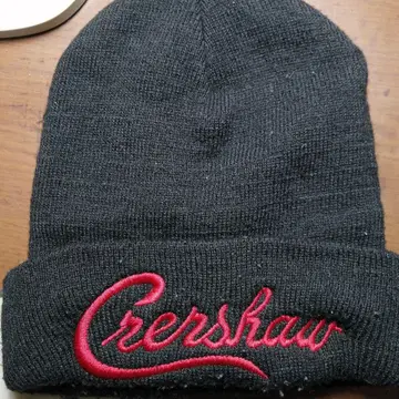 crenshaw 자수 니트 모자 블랙