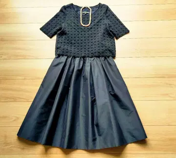 새상품급 MACKINTOSH 매킨토시 절개 콤비 원피스 38