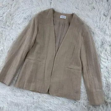 FRAY I.D 프레이 아이디 울 린넨 노카라 자켓 M