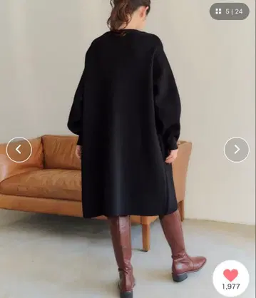 titivate 코쿤 실루엣 미니 니트 원피스