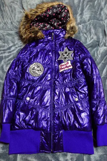 y2k 퍼플 다운 자켓 M 사이즈