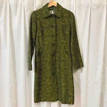 [ 새상품급 ] 기하학 패턴 롱 코트