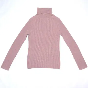 새상품급 KUMIKYOKU 캐시미어 100% 니트 터틀넥 핑크
