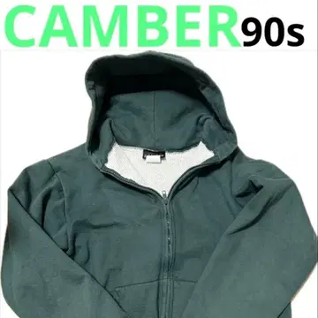 90s camber 캠버 집업 후드티 USA제 그린 S
