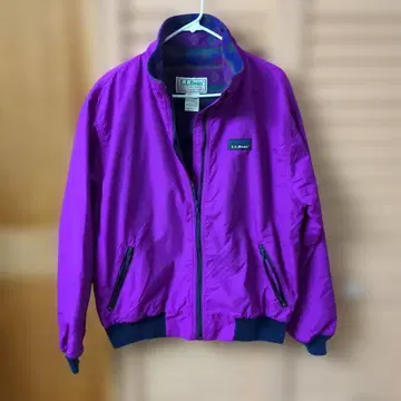 L.L.Bean 보라색 집업 자켓 여성용 L! 구제 의류 레트로