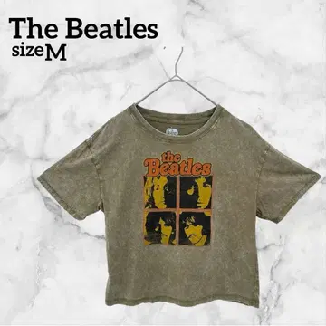 The Beatles [ M ] 반팔 티셔츠 올리브 그린 해외 구제 의류