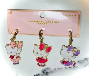 [ 미사용 새상품 ] USJ 한정판 헬로키티 참 세트 ( 3개 )