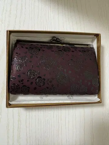[ 새상품 미사용 ] 인덴야 장미 무늬 가마구치 지갑 동전 지갑