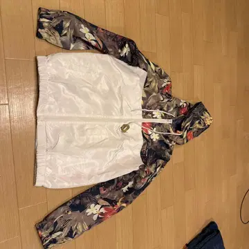 QING YUAN SHUI 플로럴 나일론 자켓