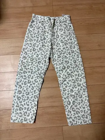 MOUSSY 레오파드 무늬 캐주얼 팬츠