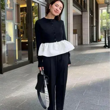 [택 포함 새상품] OHGA DOKKING KNIT BLACK