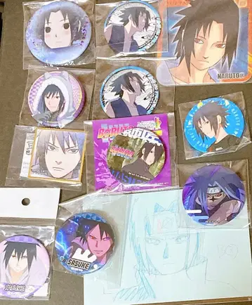 NARUTO 우치하 사스케 캔뱃지 등 세트