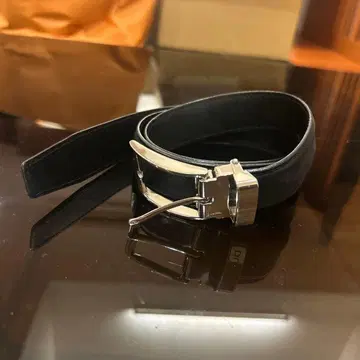 블랙 가죽 벨트 DURBAN