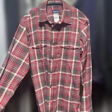 patagonia 체크 무늬 오가닉 코튼 긴팔 셔츠