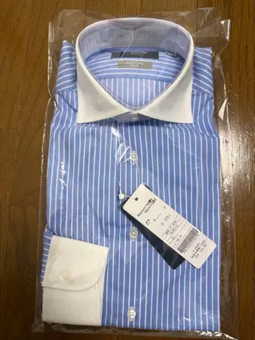 가마쿠라 셔츠 메이커스 셔츠 파랑 스트라이프 드레스 셔츠 38-79