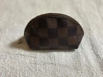 다미에 패턴 가죽 코인 케이스