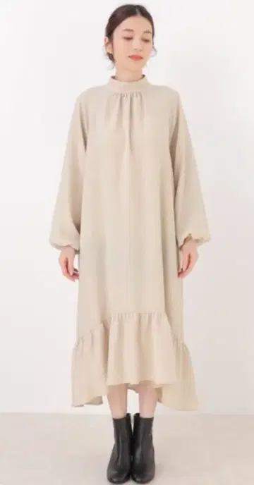 Spick & Span 하이넥 개더 원피스 택 포함 미사용 새상품