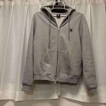 WOOALONG 그레이 풀 집업 후드티 L 사이즈