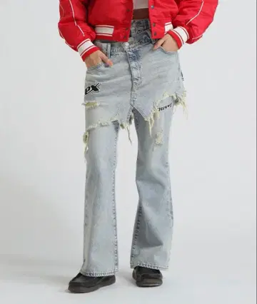 AVIREX 트윈 슬림 플레어 데님