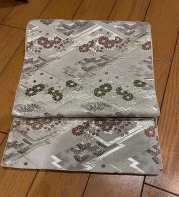 후쿠로 오비 꽃무늬 기하학 패턴