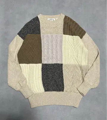 ORVIS 오비스 패치워크 코튼 니트 L