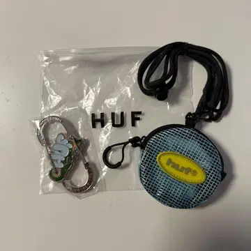 [미사용 새상품] HUF 하프 코인 케이스/소품함 카라비너 세트