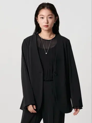 MARW UNITED ARROWS 트윌 노카라 자켓