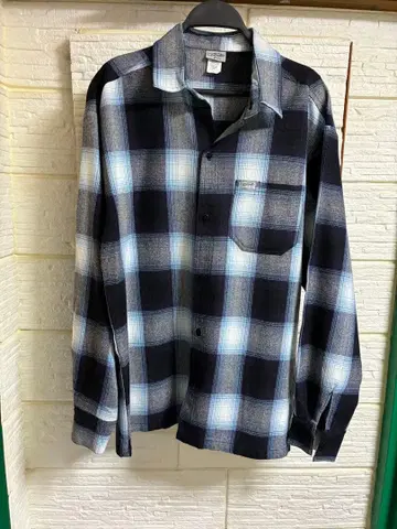 Caterpillar 체크 무늬 플란넬 셔츠 S