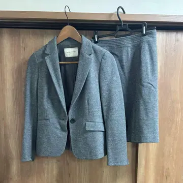 유나이티드 애로우즈 울 그레이 셋업 수트 여성용 36 S