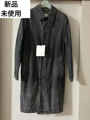 새상품 미사용 Mackintosh 스텐칼라 코트 데님 코튼 택