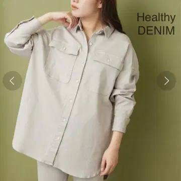 새상품급 헬시 데님 워셔블 데님 오버사이즈 자켓 빅 실루엣