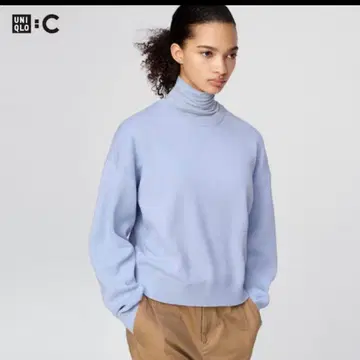 유니클로 스무스 코튼 크루넥 스웨터 L