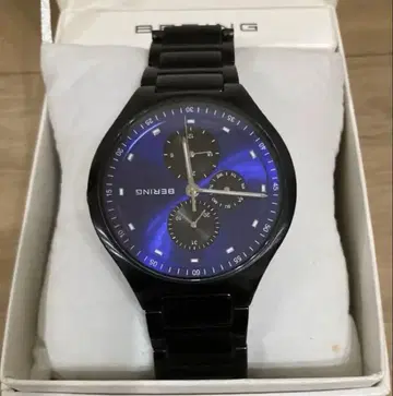 새상품급 BERING 파랑 다이얼 쿼츠 손목시계