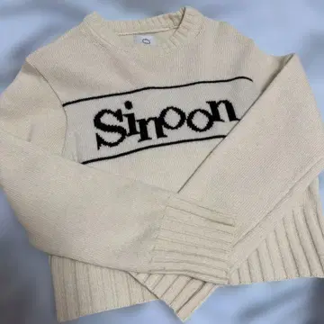 SINOON 로고 니트 OATMEAL