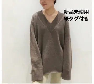 라빠르망 새상품 울 캐시미어 V넥 니트