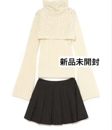 Sophy pleats knit set up ivory