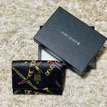 [미사용, 박스 포함] MARY QUANT 카드 케이스 립&체인 패턴