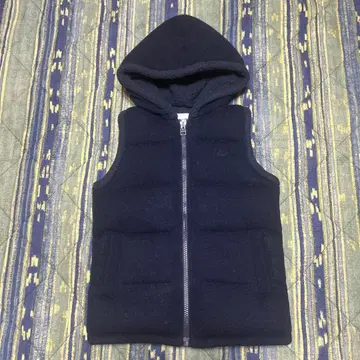 LACOSTE 다운 베스트 로우게이지 니트 후드 부착 34 M 사이즈