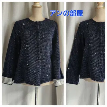 미사용 레벨 앙의 방 일본제 울 노카라 자켓 봄맞이