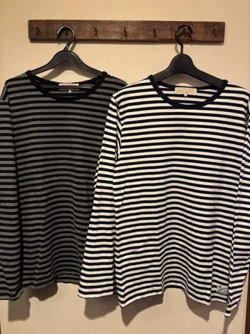 비밍 베이직 베스트 보더 T셔츠 2장 세트 일본제