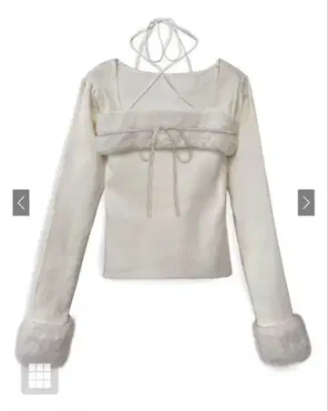 퍼 홀터넥 리본 니트탑[ru1387]